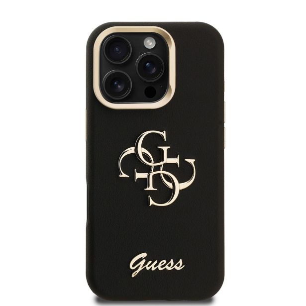 GUESS CAM STAND GUHCP16XPCS4GSK OVITEK ZA IPHONE 16 PRO MAX S STOJALOM - ČRN