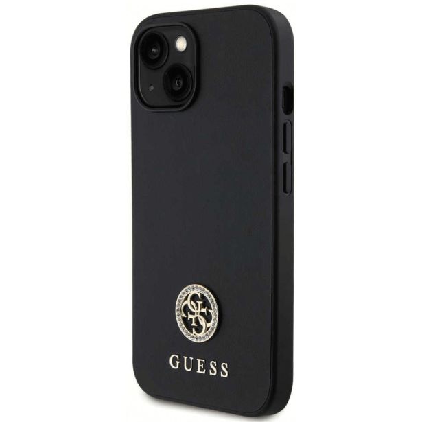 GUESS GUHCP15SPS4DGPK SILIKONSKI OVITEK ZA IPHONE 15 - ČRN