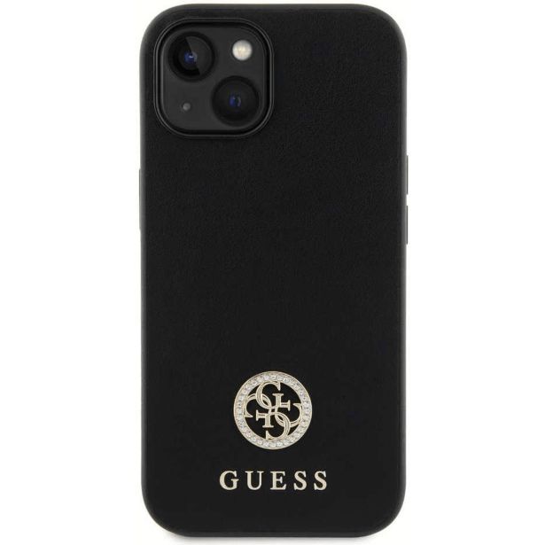GUESS GUHCP15SPS4DGPK SILIKONSKI OVITEK ZA IPHONE 15 - ČRN