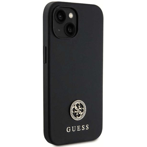 GUESS GUHCP15SPS4DGPK SILIKONSKI OVITEK ZA IPHONE 15 - ČRN
