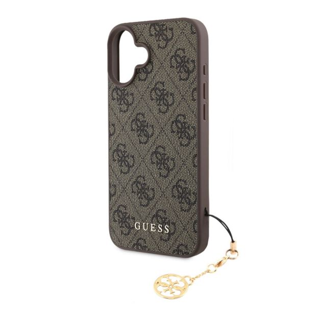 GUESS GUHCP16SGF4GCW SILIKONSKI OVITEK Z OBESKOM ZA IPHONE 16E - RJAV