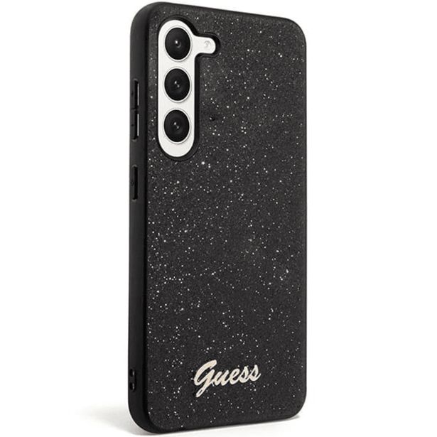 GUESS GUHCS24SHGGSHK OVITEK ZA SAMSUNG GALAXY S24 5G - ČRN Z BLEŠČICAMI
