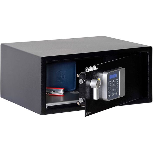 YALE TREZOR GUEST LAPTOP; VXŠXD 200X430X350MM, 11,2 KG, 24 L,  Z ELEKTRONSKA KLJUČAVNICA IN MASTER KODO + KODA GOSTA, ČRNI.