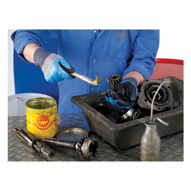 GUMENE ROKAVICE 376 ŠT. L/8 PENASTI NITRILNI PREMAZ