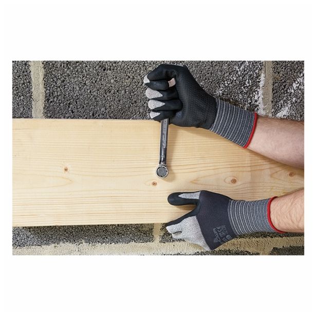 GUMENE ROKAVICE 381 ŠT. XL/9 MIKROPORNI NITRIL BARVA SIVA