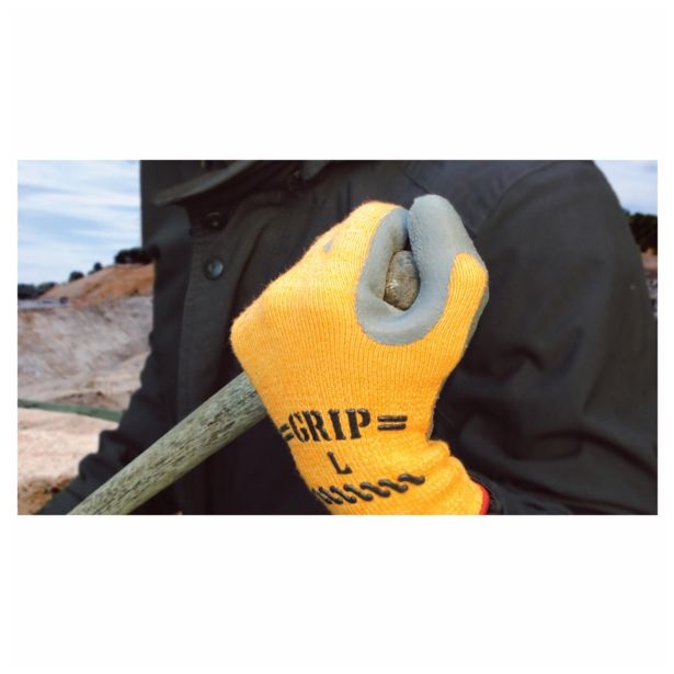 GUMENE ROKAVICE 454 ŠT. L/9 ORANŽNA GRADBENA TERMO