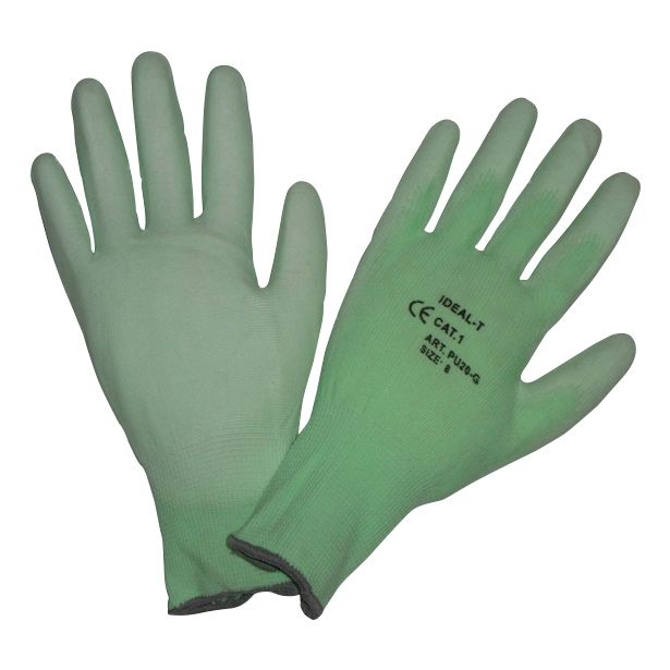 GUMENE ROKAVICE PU ZELENE ŠT.7