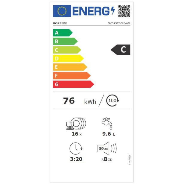 VGRADNI POMIVALNI STROJ GORENJE GV693C60UVAD AVTO DOSE