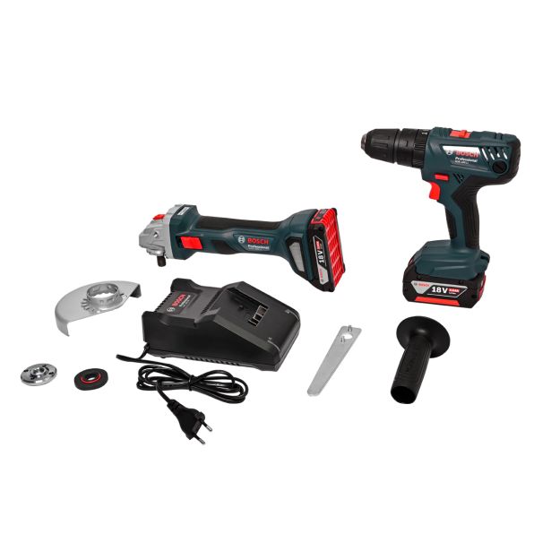 AKUMULATORSKI SET BOSCH PROFESSIONAL GWS 180-LI + GSB 180-LI