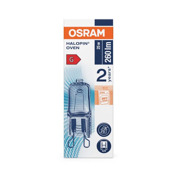 HALOGENA ŽARNICA OSRAM HALOPIN OVEN G9 25W ZA PEČICO