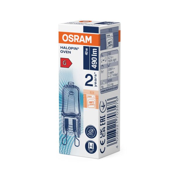 HALOGENA ŽARNICA OSRAM HALOPIN OVEN G9 40W ZA PEČICO