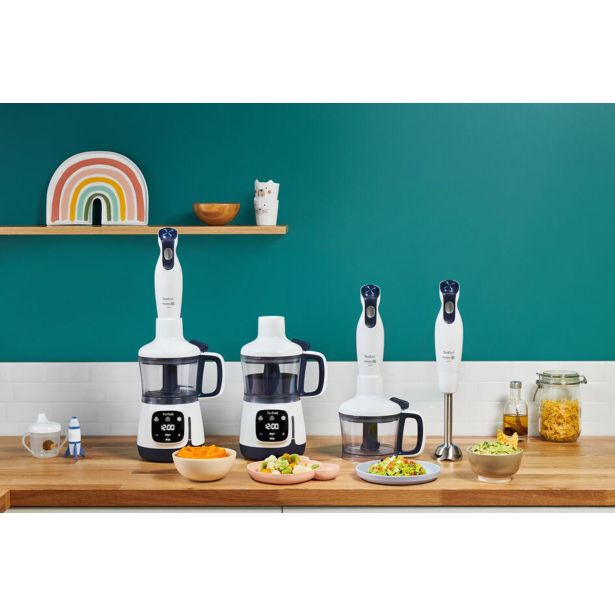 APARAT ZA PRIPRAVO HRANE ZA DOJENČKE TEFAL YUMMY GOURMET EVOLUTIVE, HB55W430, MOČ 600 W, S PALIČNIM MEŠALNIKOM, DIZAJN 4-V-1