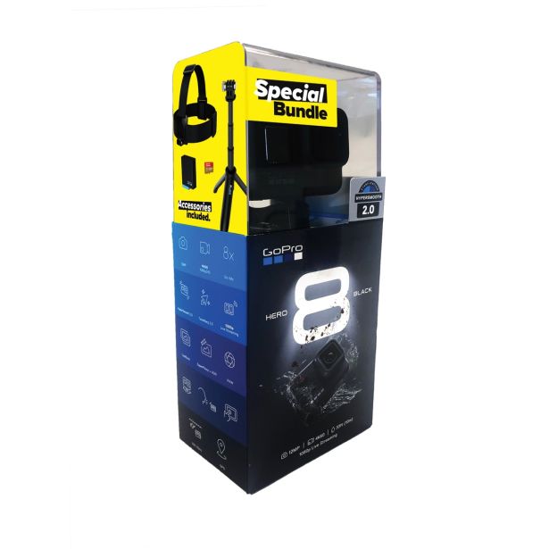 VIDEOKAMERA GOPRO HERO 8 BLACK+BATERIJA SD 32GB+SHORTY+HEADSTRAP
