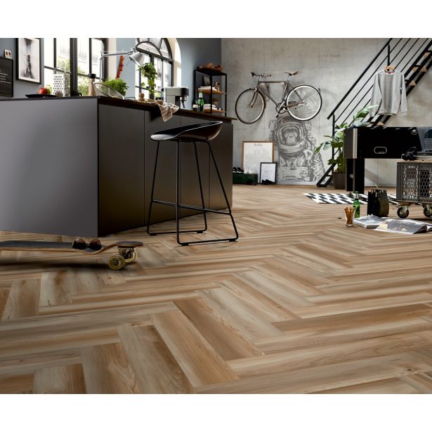 LAMINAT, 8MM, 32. RAZRED KRONOTEX HERRINGBONE VILLOSA NATUR D 50172