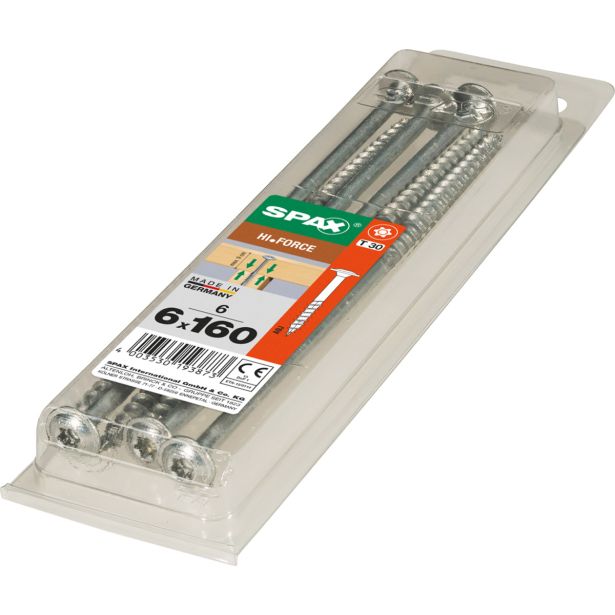 VIJAK ZA LESENE KONSTRUK. SPAX HI.FORCE T-STAR 6X160 ZAV=6KOS WIROX
