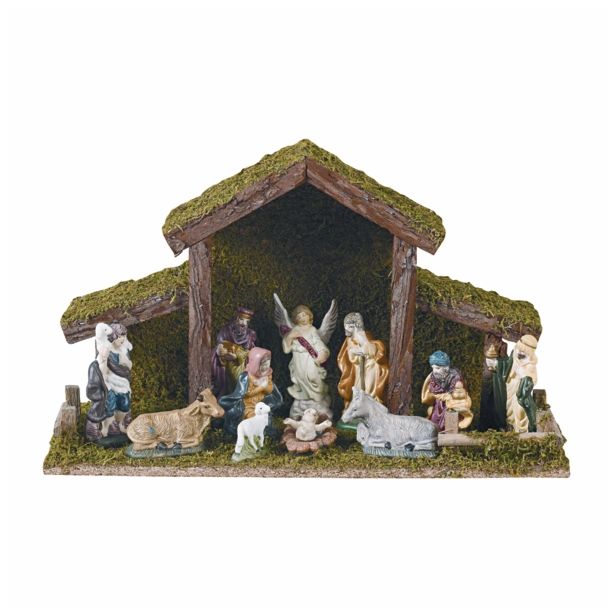 JASLICE GLOSSTYLE HIŠA IN 11 FIGUR IZ PORCELANA