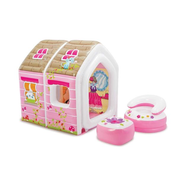 NAPIHLJIVA IGRAČA INTEX HIŠICA ZA PRINCESKE 124X109X122 CM