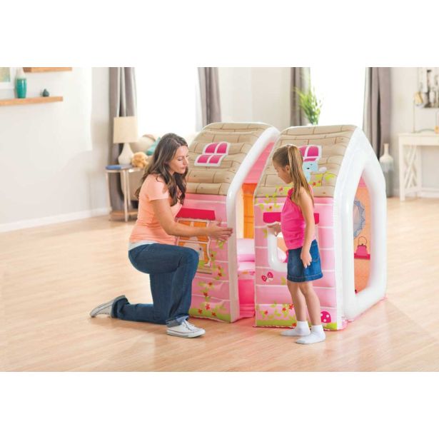 NAPIHLJIVA IGRAČA INTEX HIŠICA ZA PRINCESKE 124X109X122 CM