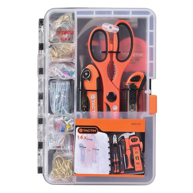 HIŠNO ORODJE TACTIX 14 DELNA Z ELEMENTI ZA PRITRJEVANJE