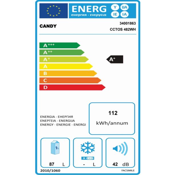 HLADILNIK CANDY CCTOS 482 WH