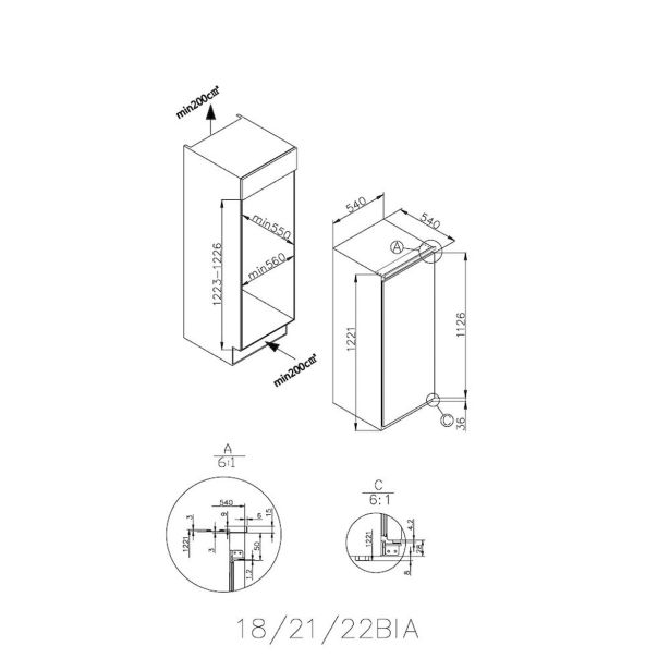 HLADILNIK CANDY CIO 225 EE/N