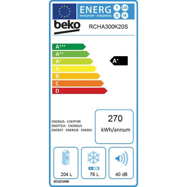 HLADILNIK IN ZAMRZOVALNIK BEKO RCHA 300 K20S