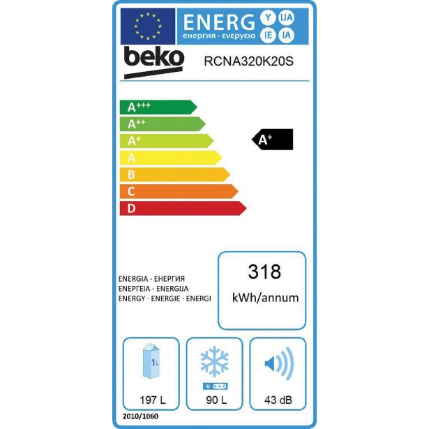 HLADILNIK IN ZAMRZOVALNIK BEKO RCNA 320 K20S