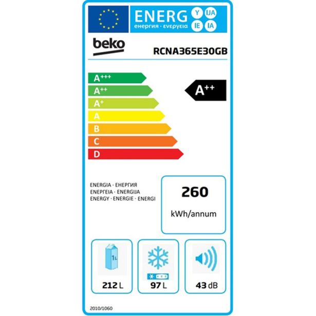 HLADILNIK IN ZAMRZOVALNIK BEKO RCNA 365E30GB