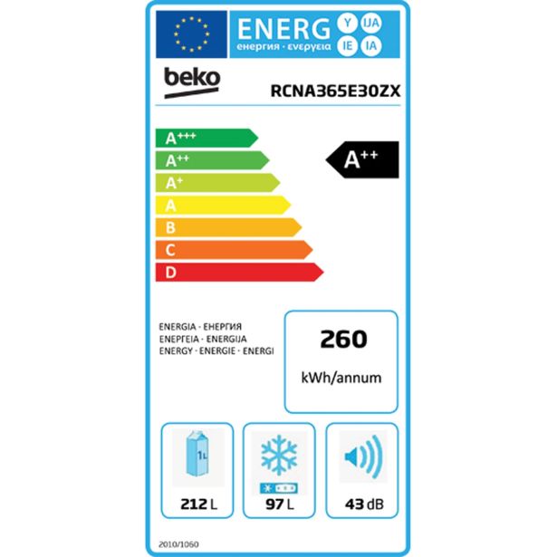 HLADILNIK IN ZAMRZOVALNIK BEKO RCNA 365E30ZX
