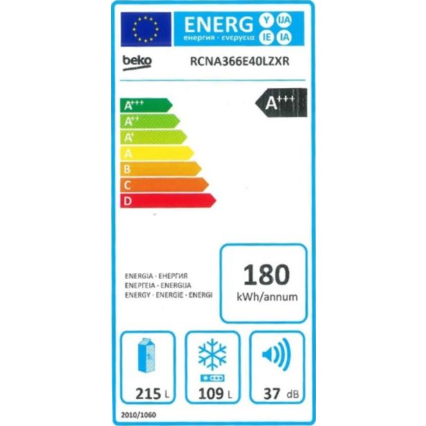 HLADILNIK IN ZAMRZOVALNIK BEKO RCNA 366E40LZXR