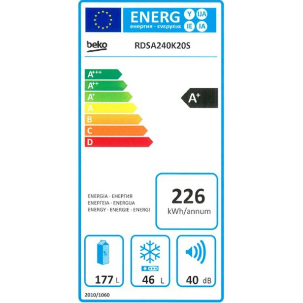HLADILNIK IN ZAMRZOVALNIK BEKO RDSA 240 K20S