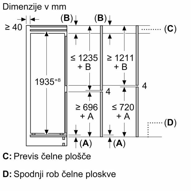 HLADILNIK IN ZAMRZOVALNIK BOSCH KIN96ADC0