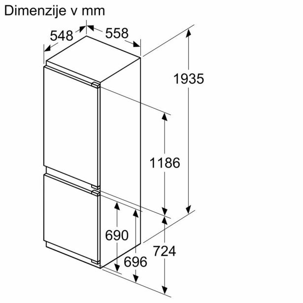 HLADILNIK IN ZAMRZOVALNIK BOSCH KIN96ADC0
