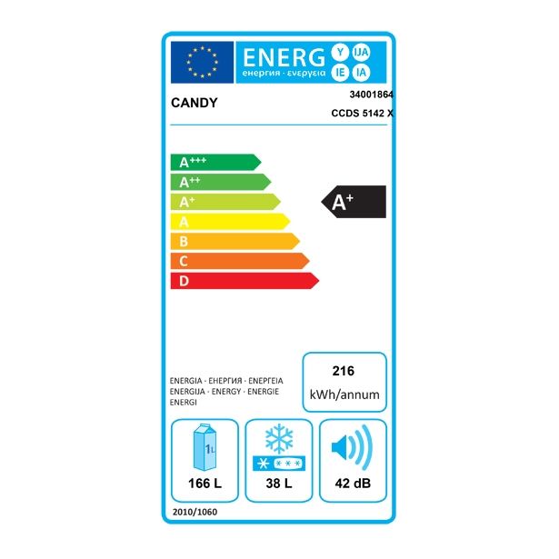 HLADILNIK IN ZAMRZOVALNIK CANDY CCDS 5142 X