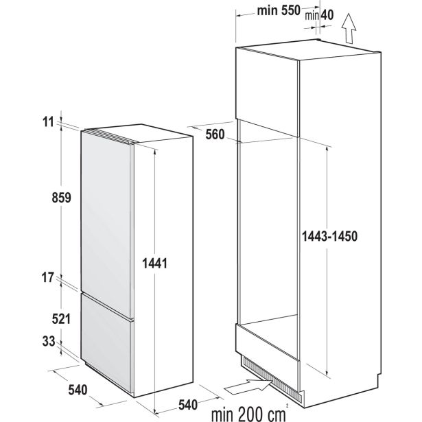 HLADILNIK IN ZAMRZOVALNIK GORENJE RKI4151P1