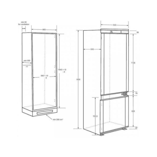 HLADILNIK IN ZAMRZOVALNIK HAIER HBW5519E