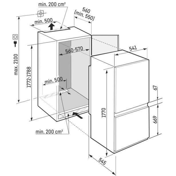 HLADILNIK IN ZAMRZOVALNIK LIEBHERR ICSE 5103