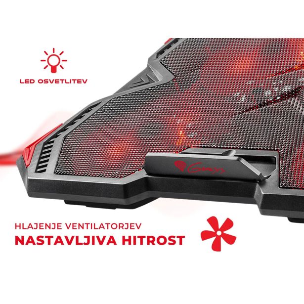 HLADILNO STOJALO ZA PRENOSNIK GENESIS OXID 250, ČRN