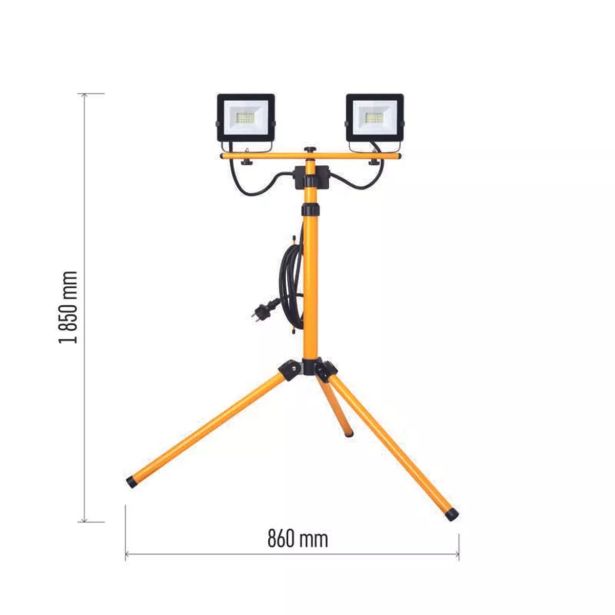 LED ZUNANJI REFLEKTOR EMOS HOBBY SLIM 2X20W NW S STOJALOM