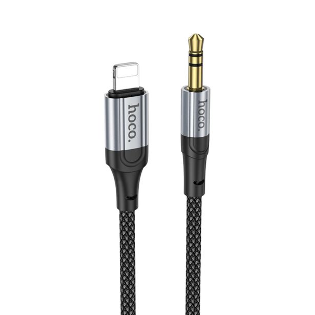HOCO AUX KABEL UPA26 IZ LIGHTNING NA 3.5 MM (1M) ČRN