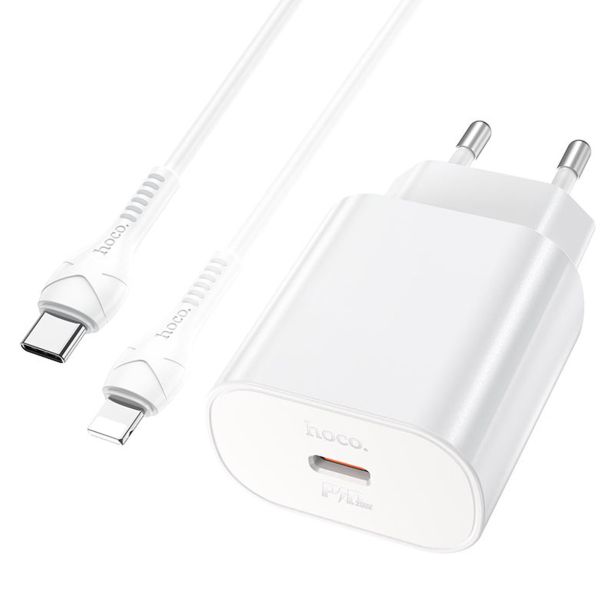 HOCO POLNILEC N22 JETTA PD 25W TYPE C S KABLOM TYPE C NA LIGHTNING ZA IPHONE - BEL