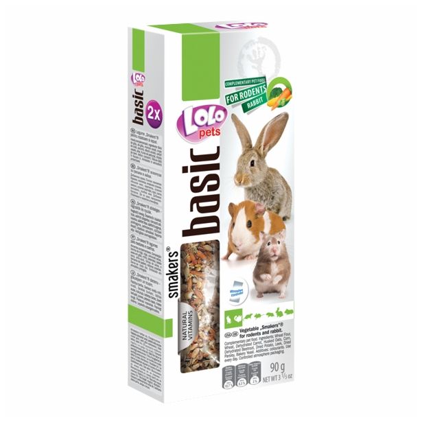 HRANA ZA GLODALCE LOLO PETS KREKER Z ZELENJAVO 2/1