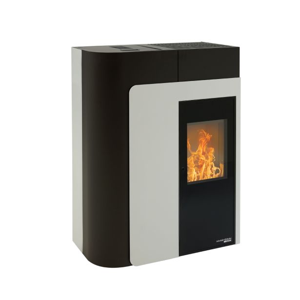 PELETNA PEČ HAAS+SOHN HSP 8 HOME II, 32KG ZALOG BISERNA ČRNA/BELA