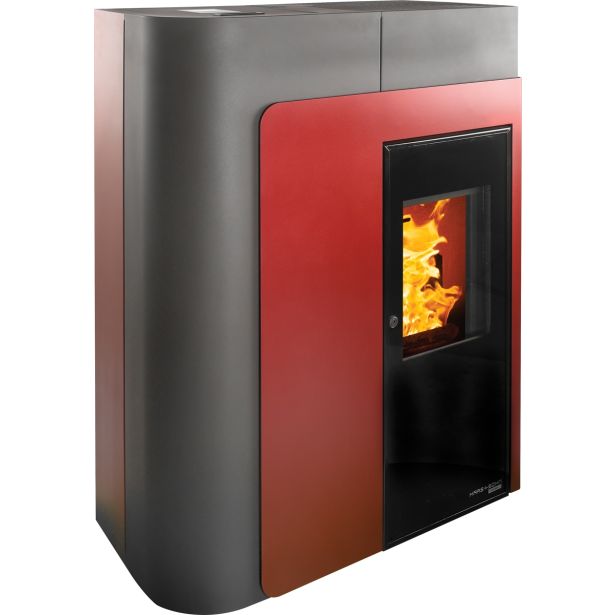 PELETNA PEČ HAAS+SOHN HSP 8 HOME II, 32KG ZALOG BISERNA ČRNA/RUBINSKA