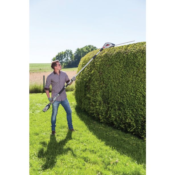 NASTAVEK ŠKARJE ZA ŽIVO MEJO AL-KO S PODALJŠKOM CEVASTEGA DRŽALA IN NOSILNIM PASOM