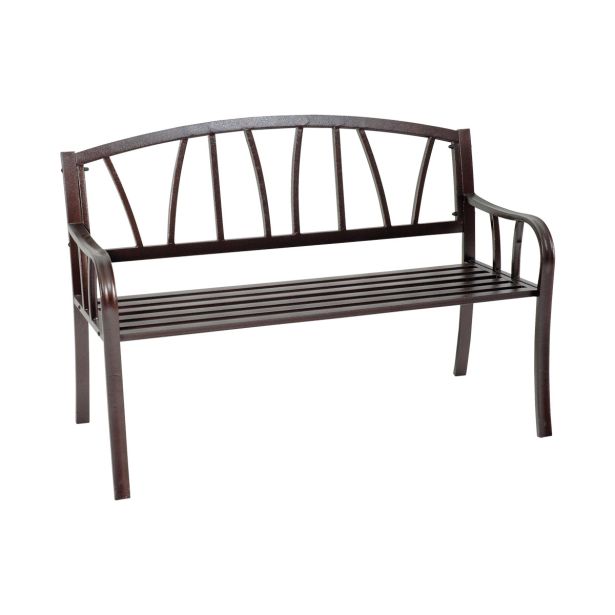 KOVINSKA KLOP LESLI HYDE PARK 128X88.5/42 CM RJAVA