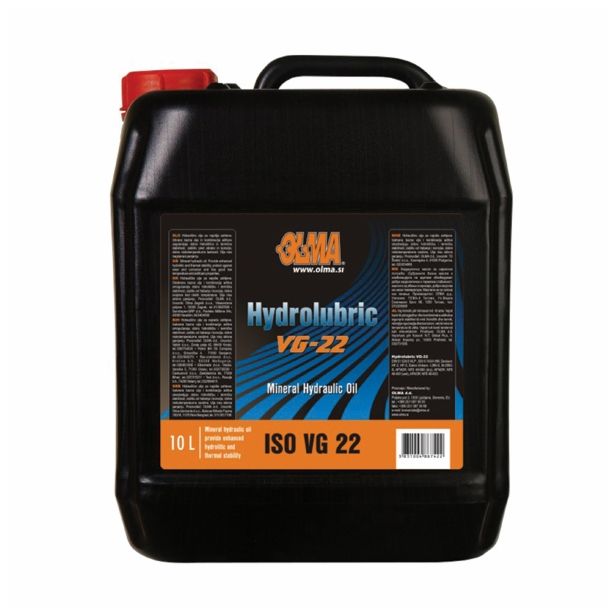 HIDRAVLIČNA TEKOČINA OLMA HYDROLUBRIC VG 22 10L R1 / P80 / JC