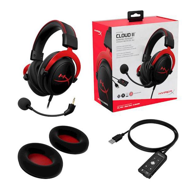 RAČUNALNIŠKA SLUŠALKA KINGSTON HYPERX CLOUD II, RDEČE