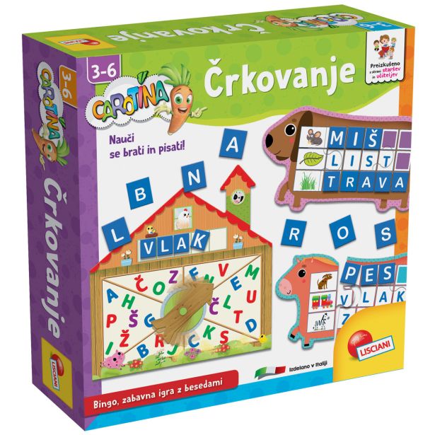 DRUŽABNE IN MISELNE IGRE LISCIANI IGRA ČRKOVANJE