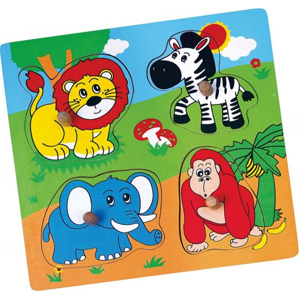 DRUŽABNE IN MISELNE IGRE VIGA VSTAVLJANKA S ČEPKI DIVJE ŽIVALI